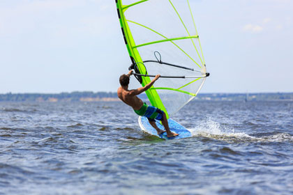 Surfen am Luganer See